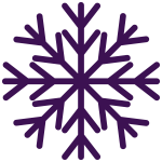 Purple Snowflake Icon